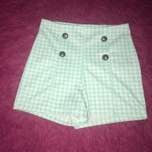 High waisted shorts.